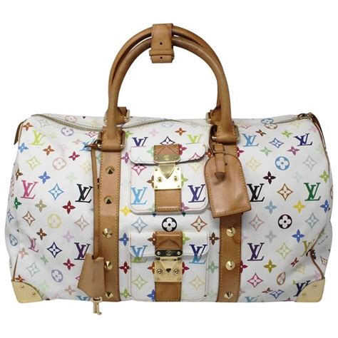louis vuitton white logo bag